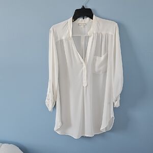 Pleione Elegant White Blouse